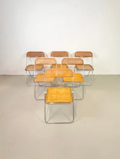 Pamono Plia Folding Chairs by Giancarlo Piretti for Castelli, 1970s, Set of 6 Hot