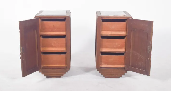Pamono Portuguese Art Deco Bedside Tables, 1920, Set of 3 Online