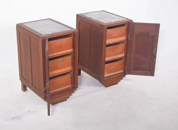 Pamono Portuguese Art Deco Bedside Tables, 1920, Set of 3 Online