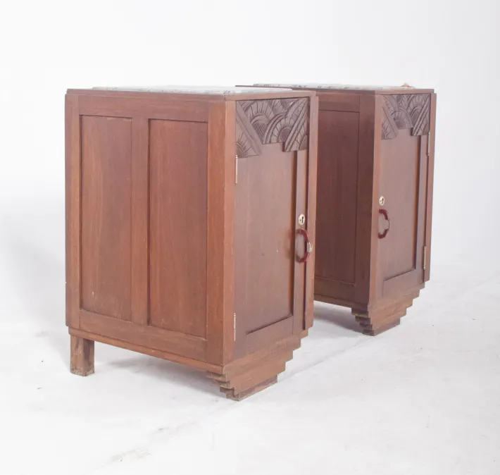 Pamono Portuguese Art Deco Bedside Tables, 1920, Set of 3 Online