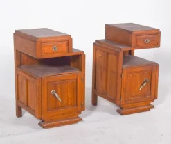 Pamono Portuguese Art Deco Bedside Tables, 1920, Set of 2 Best