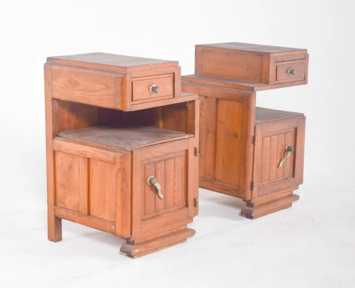 Pamono Portuguese Art Deco Bedside Tables, 1920, Set of 2 Best