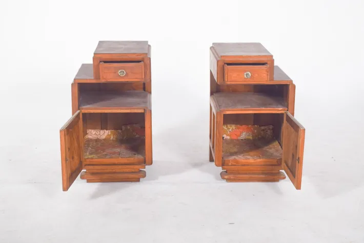 Pamono Portuguese Art Deco Bedside Tables, 1920, Set of 2 Best
