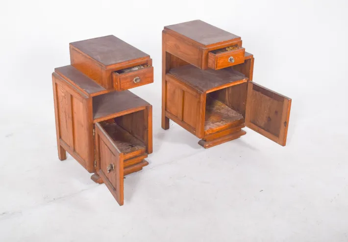 Pamono Portuguese Art Deco Bedside Tables, 1920, Set of 2 Best