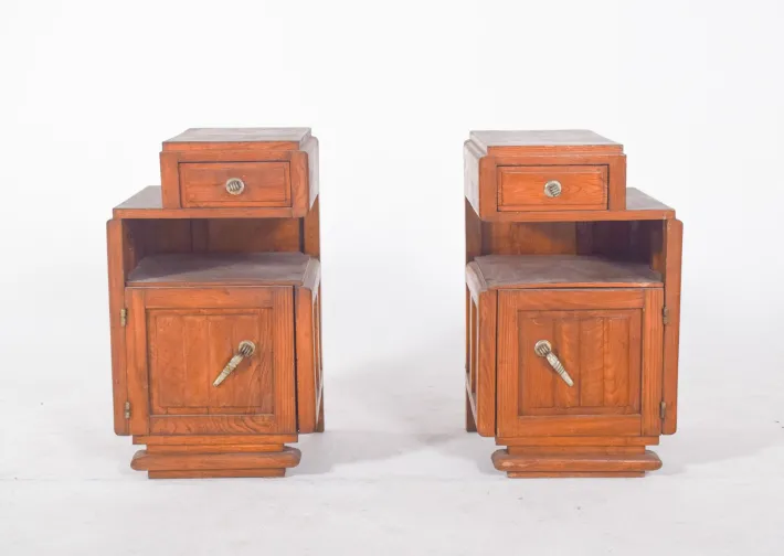 Pamono Portuguese Art Deco Bedside Tables, 1920, Set of 2 Best