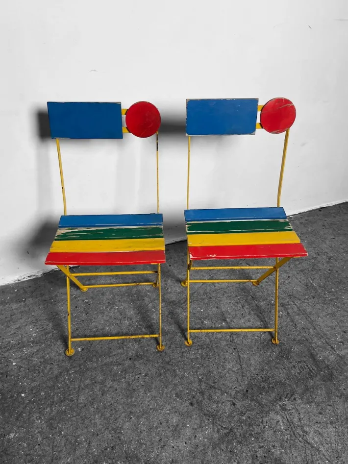 Pamono Postmodern Bistro Chair by Denis Balland for Fermob, France, 1985 Best