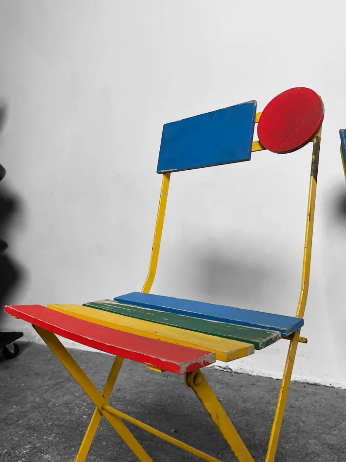 Pamono Postmodern Bistro Chair by Denis Balland for Fermob, France, 1985 Best