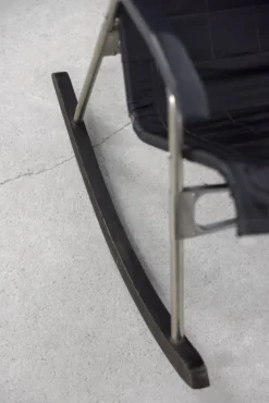 Pamono Postmodern Black Leather Rocking Chair by Takeshi Nii, 1950s Best