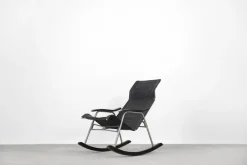 Pamono Postmodern Black Leather Rocking Chair by Takeshi Nii, 1950s Best