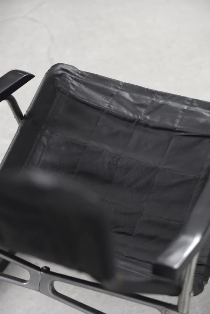Pamono Postmodern Black Leather Rocking Chair by Takeshi Nii, 1950s Best