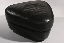 Pamono Post-Modern Black Leather Sectional Sofa, 1980s Best