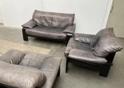 Pamono Postmodern German Brutalist Lounge Armchairs and Sofa by Rolf Benz for Musterring, 1990s, Set of 3 Discount