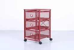 Pamono Postmodern Red Metal Storage Unit from Ikea, 1980s Sale