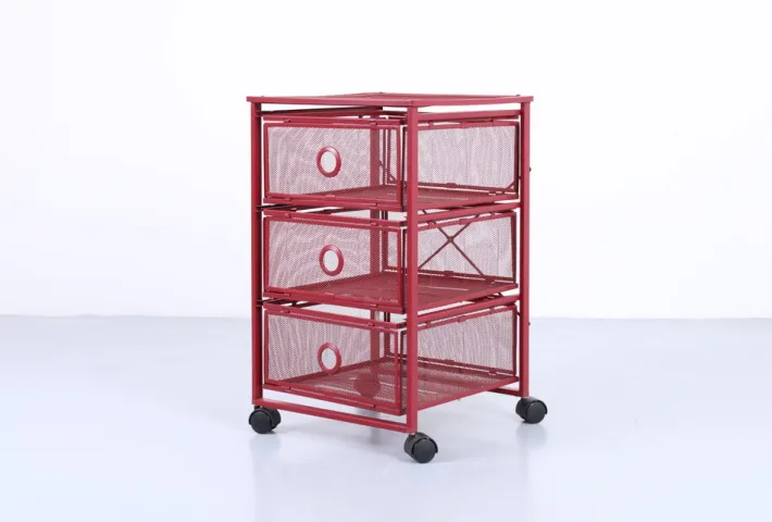 Pamono Postmodern Red Metal Storage Unit from Ikea, 1980s Sale