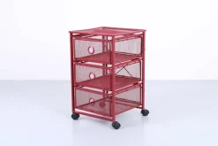 Pamono Postmodern Red Metal Storage Unit from Ikea, 1980s Sale