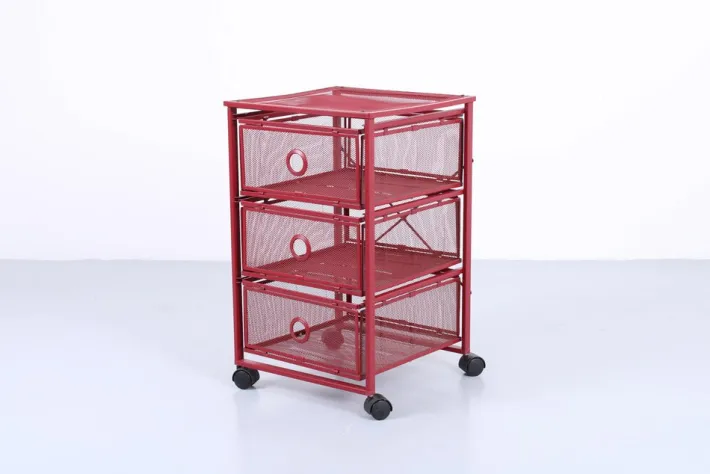 Pamono Postmodern Red Metal Storage Unit from Ikea, 1980s Sale