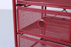 Pamono Postmodern Red Metal Storage Unit from Ikea, 1980s Sale