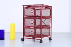 Pamono Postmodern Red Metal Storage Unit from Ikea, 1980s Sale