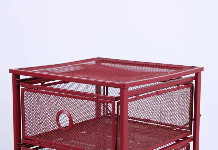 Pamono Postmodern Red Metal Storage Unit from Ikea, 1980s Sale