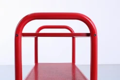 Pamono Postmodern Red Metal Trolley by Habitat, 1980s Outlet
