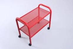 Pamono Postmodern Red Metal Trolley by Habitat, 1980s Outlet