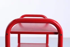 Pamono Postmodern Red Metal Trolley by Habitat, 1980s Outlet