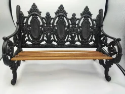 Pamono Pre-War Cast Iron Bench for Doll, 1890s