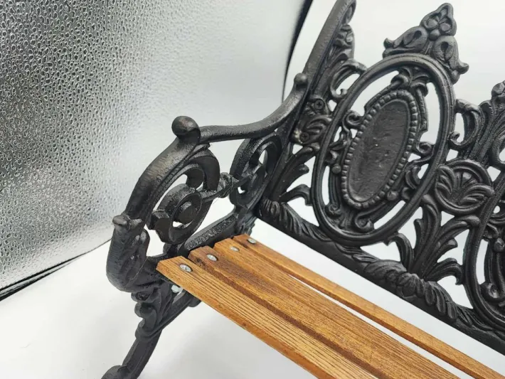 Pamono Pre-War Cast Iron Bench for Doll, 1890s
