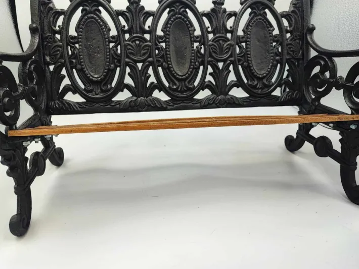 Pamono Pre-War Cast Iron Bench for Doll, 1890s