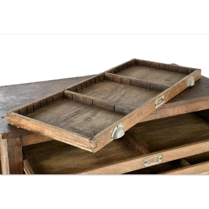 Pamono Printing Press Cabinet with 18 Drawers in Solid Wood