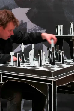 Pamono Protopunk Chess Table and Chess Set by Kiki van Eijk & Joost van Bleiswijk The Exceptional Best