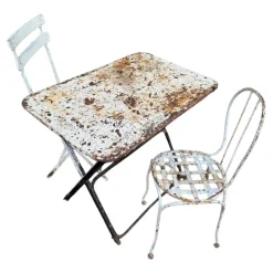 Pamono Provencal Folding Iron Garden Table, 1900s Sale
