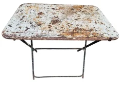 Pamono Provencal Folding Iron Garden Table, 1900s Sale