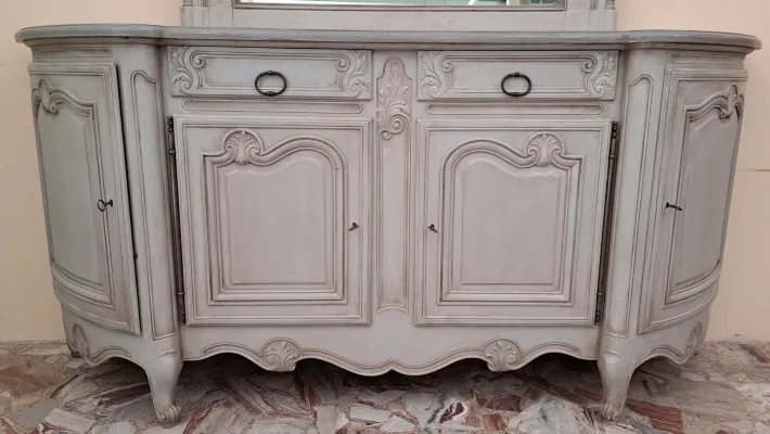Pamono Provencal Sideboard Lacquered in Grey, 1950s