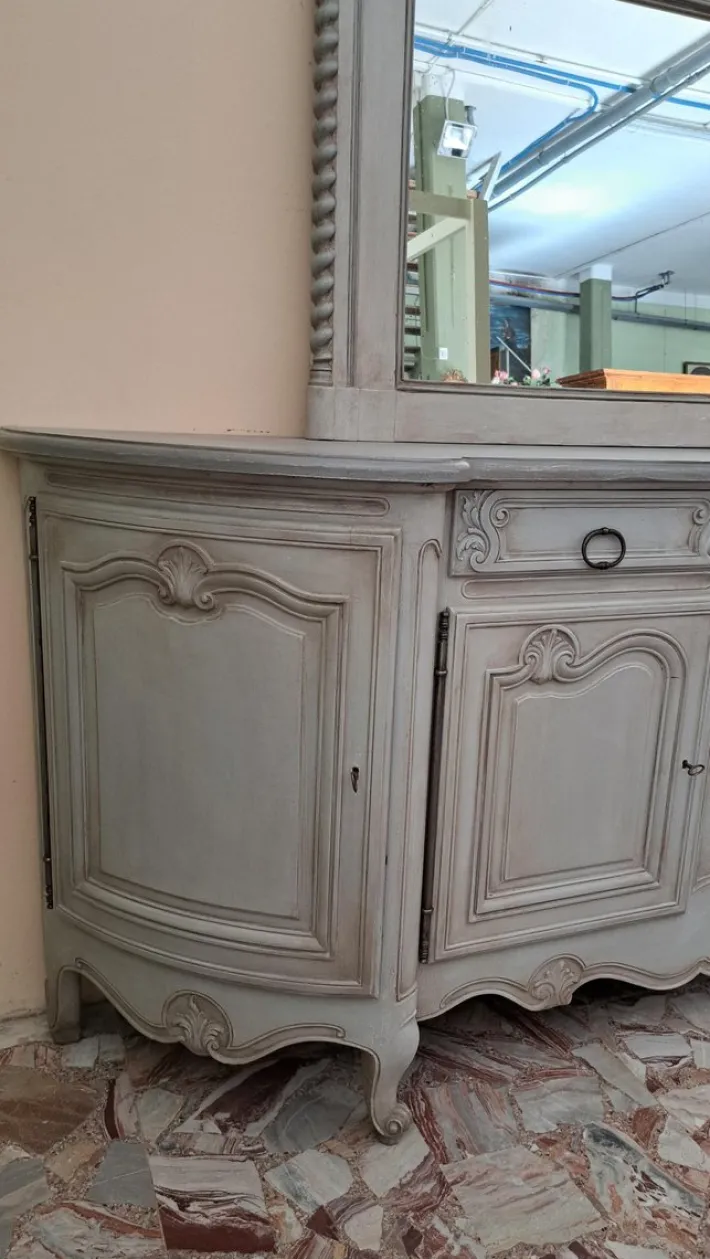 Pamono Provencal Sideboard Lacquered in Grey, 1950s