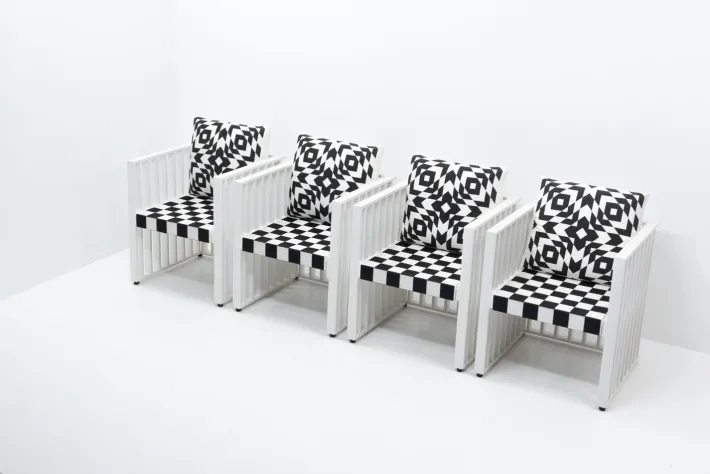 Pamono Purkersdorf Chair by Josef Hoffmann for Wittmann, Austria, 1990s New