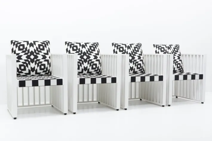 Pamono Purkersdorf Chair by Josef Hoffmann for Wittmann, Austria, 1990s New