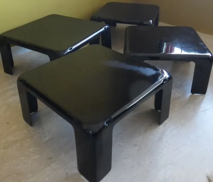 Pamono Quattro Gatti Stackable Tables by Mario Bellini for C&B Italia, 1967, Set of 4 Best