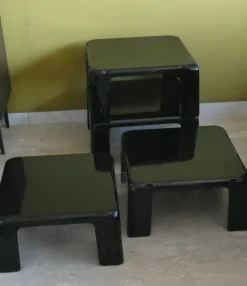 Pamono Quattro Gatti Stackable Tables by Mario Bellini for C&B Italia, 1967, Set of 4 Best