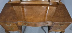 Pamono Queen Anne Burr Walnut Dressing Table, 1920