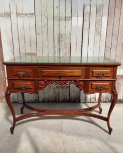 Pamono Queen Anne Revival Style Writing Table or Desk, 1960s New