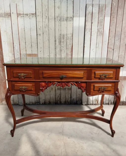Pamono Queen Anne Revival Style Writing Table or Desk, 1960s New