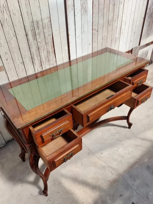 Pamono Queen Anne Revival Style Writing Table or Desk, 1960s New