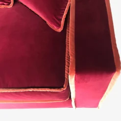 Pamono Rafaella Sofa in Red & Rusty Velvet by Biosofa Clearance