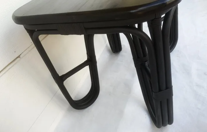 Pamono Rattan and Bamboo Table and Chairs Furniture Set, 1980s, Set of 4 Best