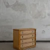 Pamono Rattan and Brass Chest of Drawers by Dal Vera, 1970s Sale