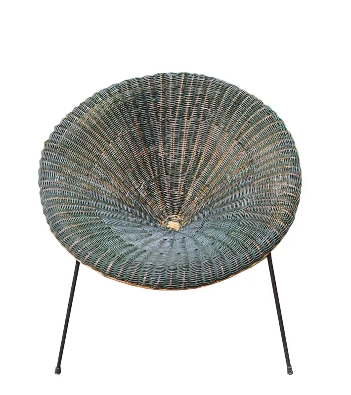 Pamono Rattan Armchairs and Coffee Table by Roberto Mango, Italy 1960s, Set of 3 Discount