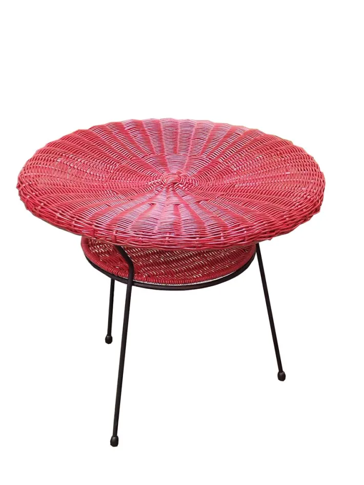 Pamono Rattan Armchairs and Coffee Table by Roberto Mango, Italy 1960s, Set of 3 Discount