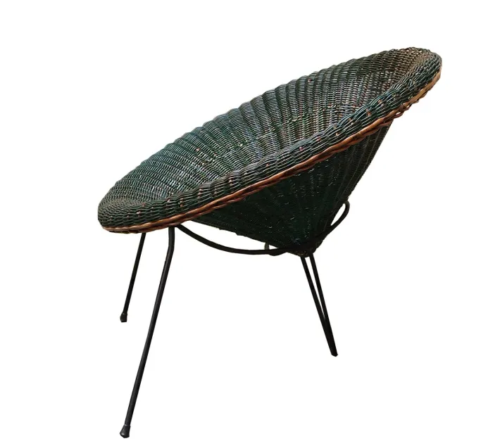 Pamono Rattan Armchairs and Coffee Table by Roberto Mango, Italy 1960s, Set of 3 Discount