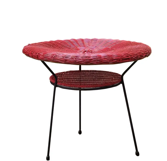 Pamono Rattan Armchairs and Coffee Table by Roberto Mango, Italy 1960s, Set of 3 Discount